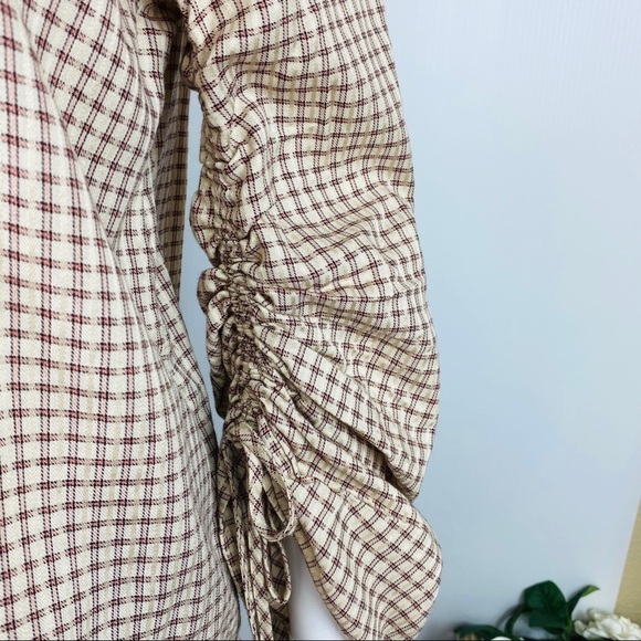 Paige Sz M Torin Plaid Button Front Blouse - Picture 7 of 13
